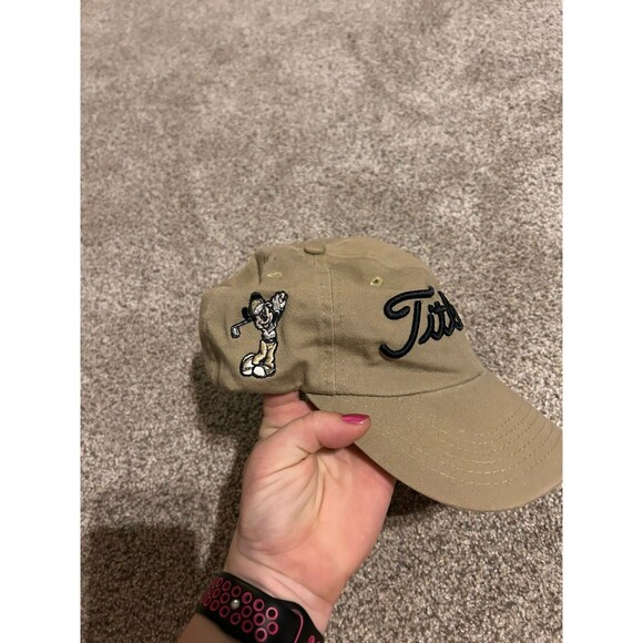 Titleist‎ Disney Adult Unisex Beige Solid Adjustable Golf Cap Hat - Picture 2 of 5